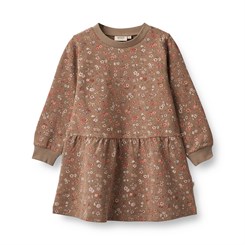 Wheat dress Zenia - Cocoa brown meadow